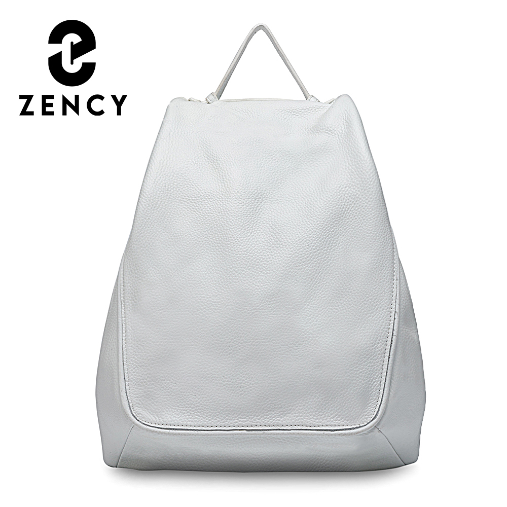 Leather Backpack Vintage - Zency 여성 100% 정품 가죽 도난