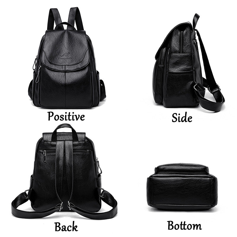 Leather Backpack Vintage - 빈티지 소프트 가죽 여성용 백팩 9가지