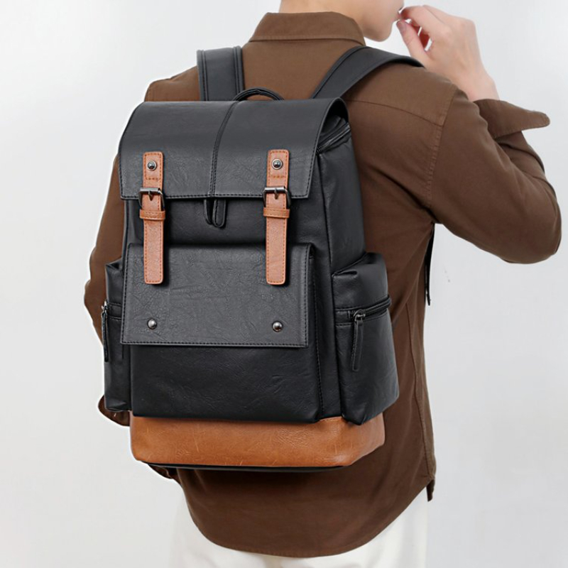 Leather Backpack Vintage - 뉴 빈티지 남성용 가죽 백팩 대용량