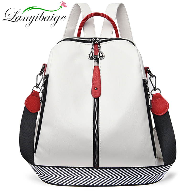 Leather Backpack Vintage - 여성용 부드러운 가죽 백팩, 여성용 패션