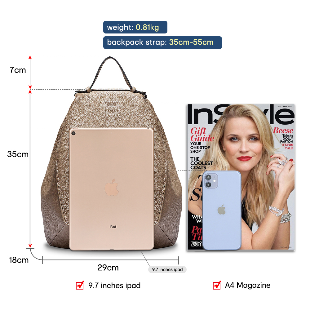 Zency 여성 100% 정품 가죽 도난 방지 배낭 여 - Leather Backpack Vintage 리뷰 및 가격