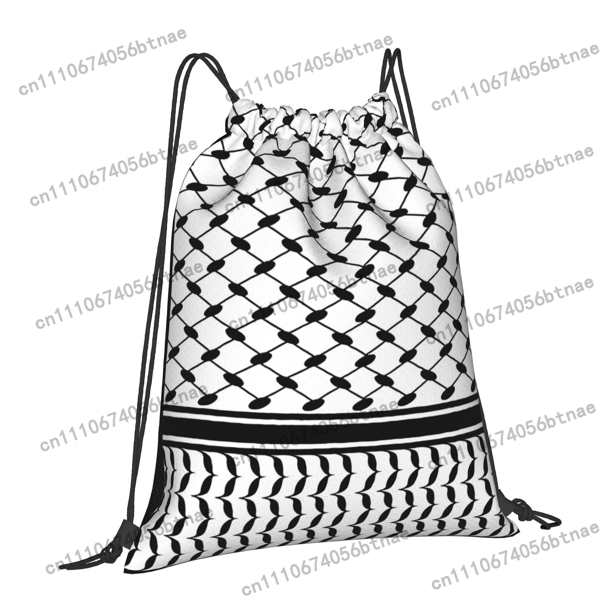 쿠피야 중동 패턴 드로스트링 백 경량 체육관 야외 스포 - Drawstring Gym Bag 리뷰 및 가격