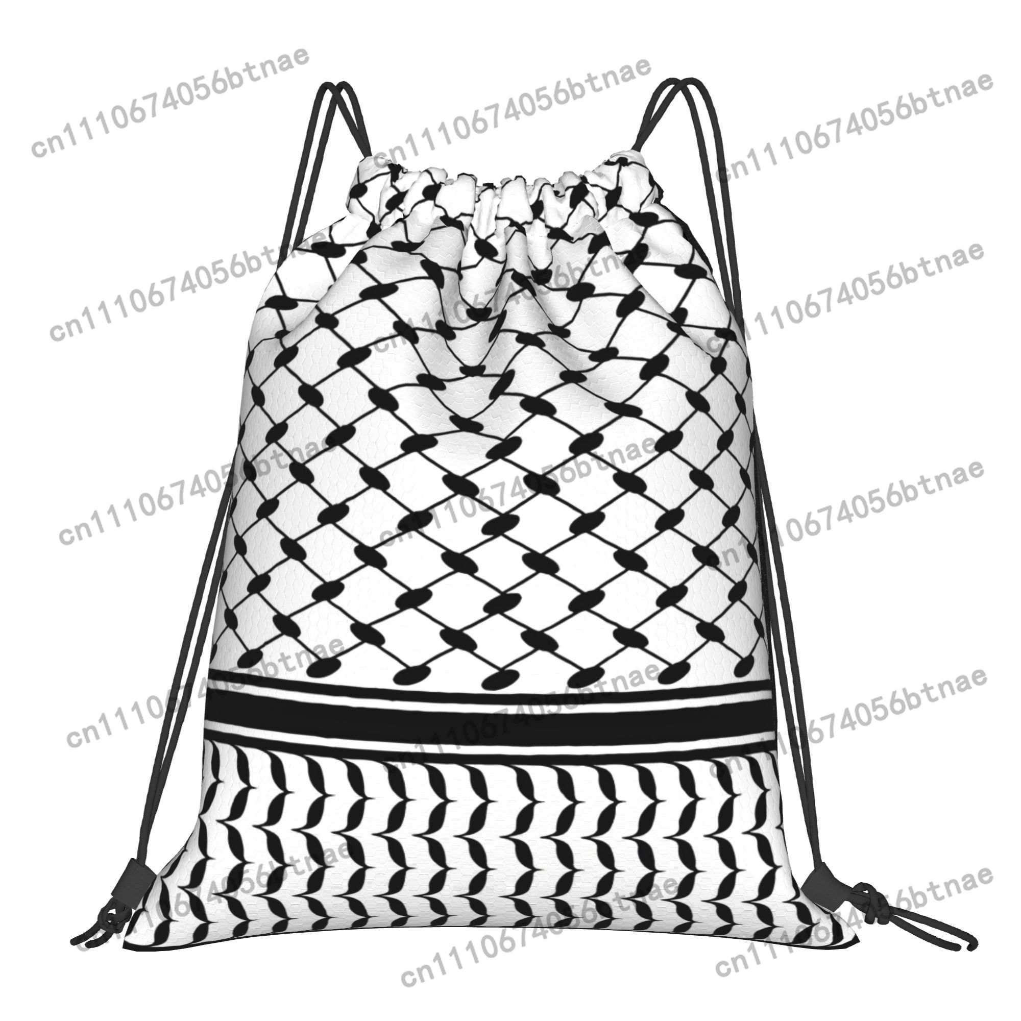 쿠피야 중동 패턴 드로스트링 백 경량 체육관 야외 스포 - Drawstring Gym Bag 리뷰 및 가격