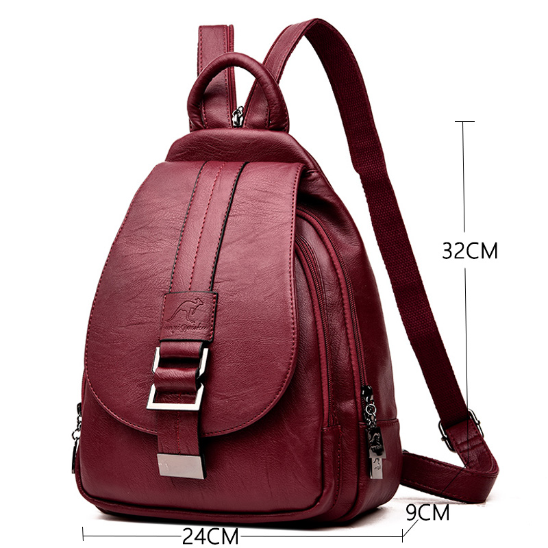 디자이너 여성용 가죽 백팩, 십대 소녀용 학교 가방,  - Leather Backpack Vintage 리뷰 및 가격