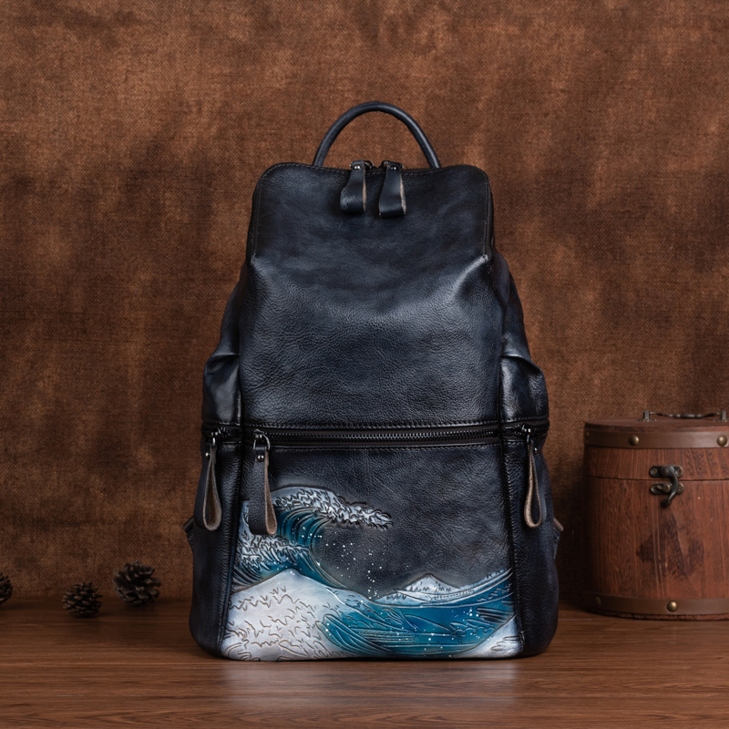 Johnature 정품 가죽 여성 배낭 대용량 야외 여 - Leather Backpack Vintage 리뷰 및 가격