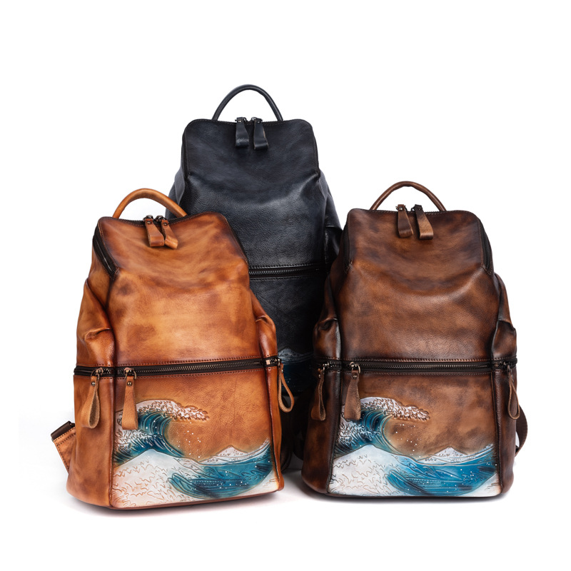 Johnature 정품 가죽 여성 배낭 대용량 야외 여 - Leather Backpack Vintage 리뷰 및 가격