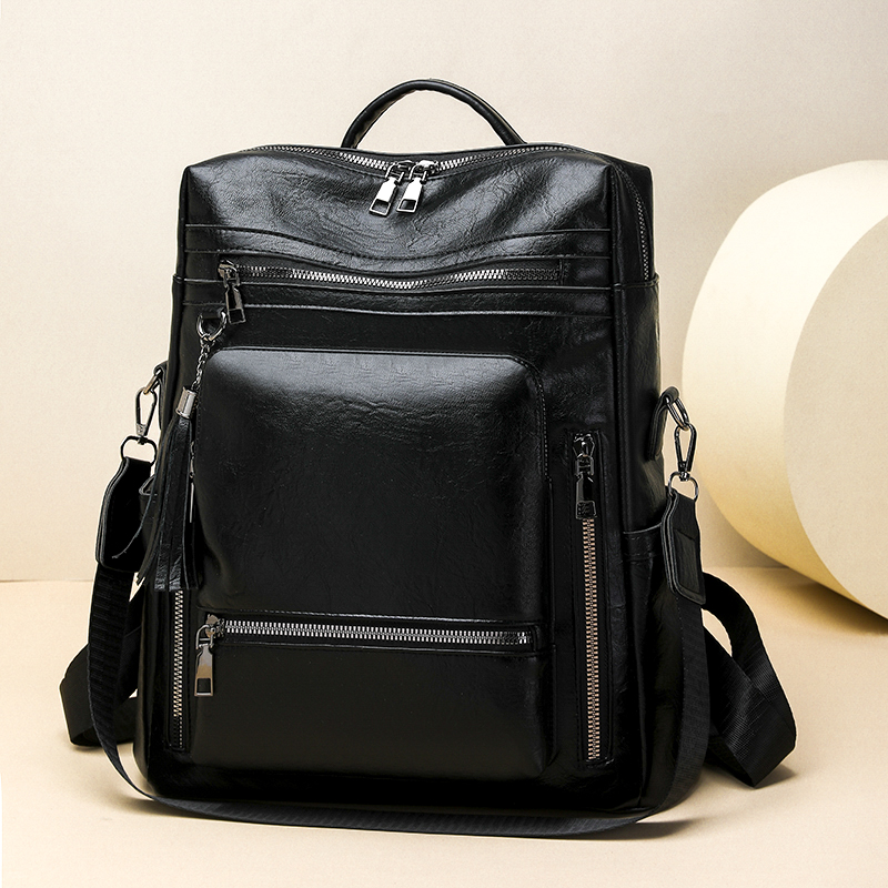 빈티지 가죽 스타일 백팩 세트, 다기능 단색 PU, 대 - Leather Backpack Vintage 리뷰 및 가격